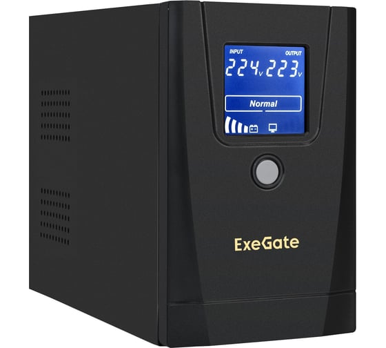 Изображение товара Источник бесперебойного питания ExeGate SpecialPro Smart LLB-1000.LCD.AVR.1SH.2C13, металлический корпус, Black 292787