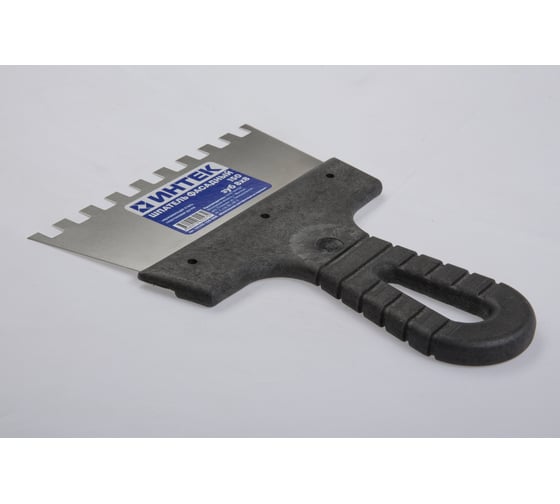 Изображение товара Фасадный шпатель ИНТЕК 150 мм, зуб 6х6, с пластиковой ручкой, нержавеющая сталь 8970