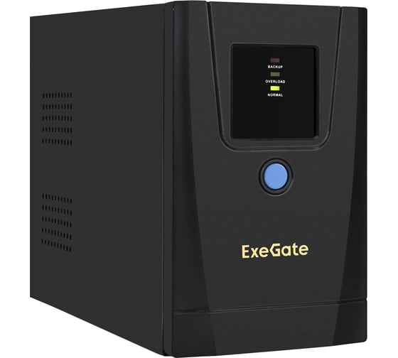 Изображение товара Источник бесперебойного питания ExeGate SpecialPro UNB-1000.LED.AVR.1SH.2C13, RJ45 11,USB, металлический корпус, Black 292782