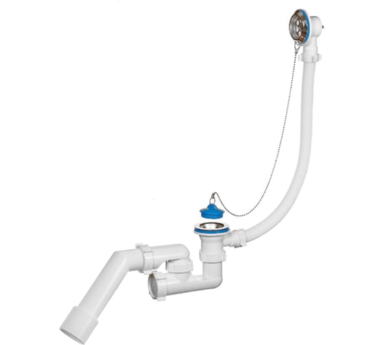 Изображение товара Сифон для ванны ORIO 1 1/2x40 регулируемый, с переливом, с переходной трубой 45 градусов 40-40/50 А-80087