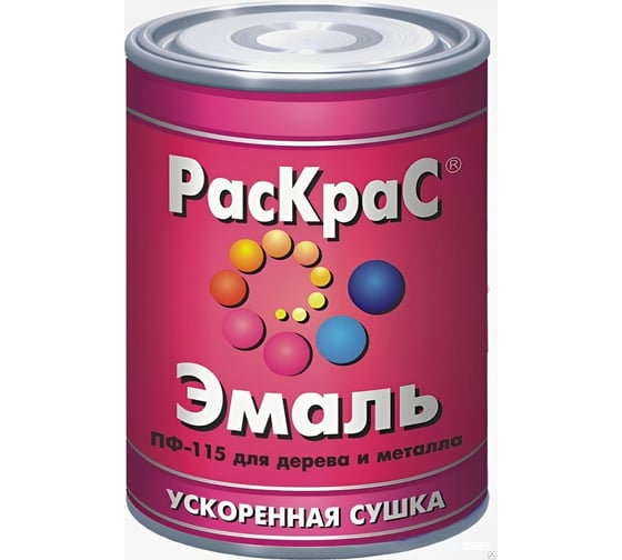 Изображение товара Универсальная эмаль РасКраС ПФ-115 красная, банка 1.9 кг 4660000616012