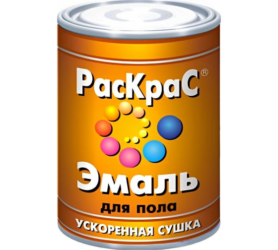 Изображение товара Алкидная эмаль для пола РасКраС золотисто-коричневый, банка 2.8 кг 4607023399492