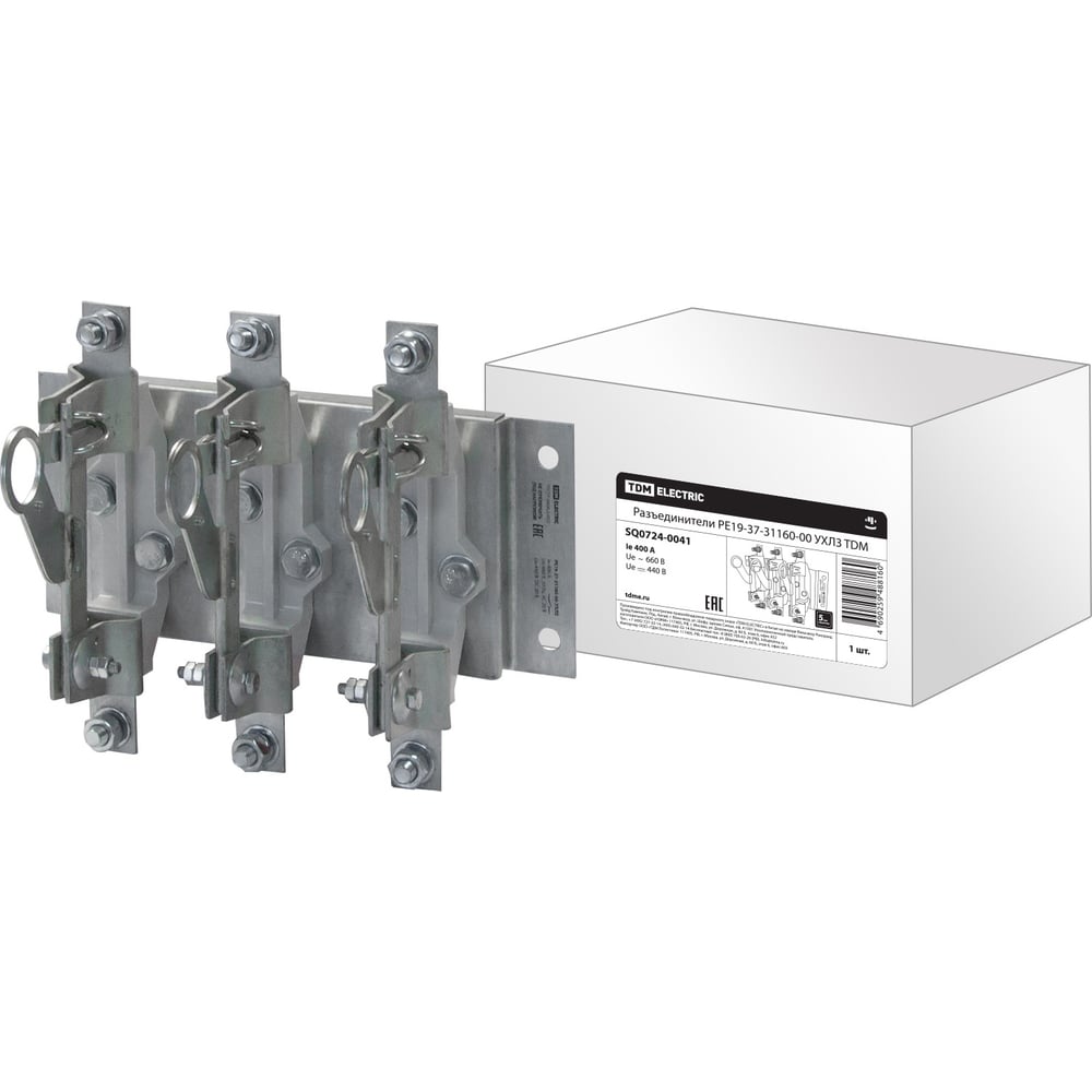 Изображение товара Разъединитель TDM ELECTRIC РЕ19-37-31160-00 силовой IP20 400A для электроустановок