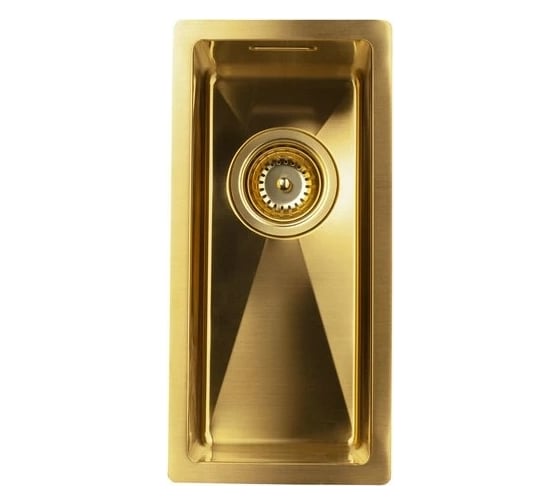 Изображение товара Мойка IDDIS Edifice нержавеющая сталь, универсального монтажа, матовое золото 210x440 EDI21B0i77