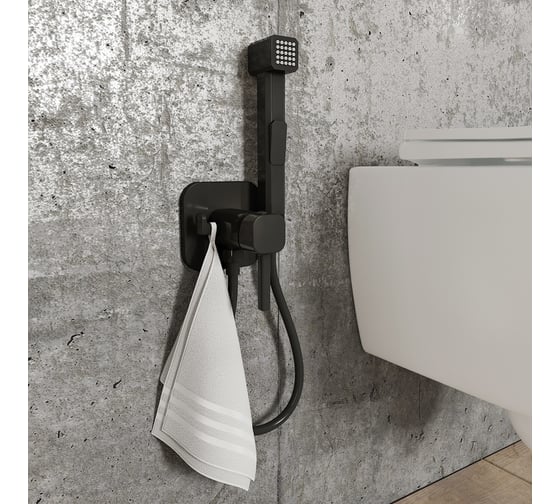 Изображение товара Гигиеническая лейка IDDIS Axes черная, матовая AXE1F1Bi20