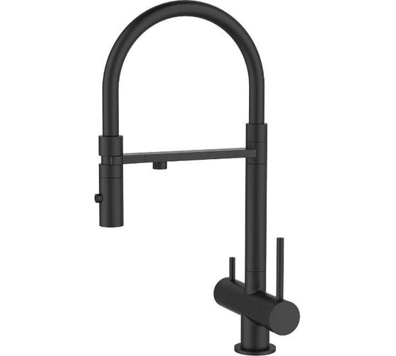 Изображение товара Смеситель для кухни IDDIS Ace с фильтром и гибким изливом, черный матовый ACEBLFFi05