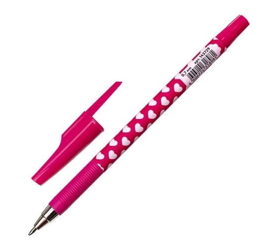 Изображение товара Шариковая ручка Hearts ЮНЛАНДИЯ, синяя, Soft Touch покрытие, узел 0.7 мм, линия письма 0.35 мм, 36 шт., 143729