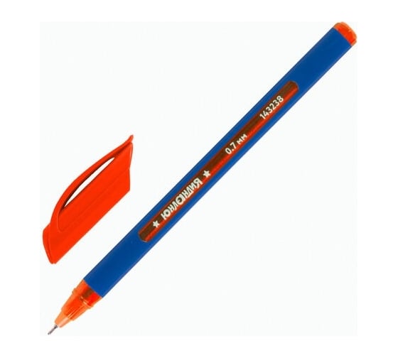 Изображение товара Шариковая масляная ручка ЮНЛАНДИЯ Трехгранная серия синяя, корпус ассорти, 0.7 мм, линия письма 0.35 мм 143238