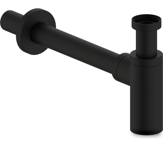 Изображение товара Бутылочный сифон для умывальника IDDIS Optima home черный матовый OPTBL00i84