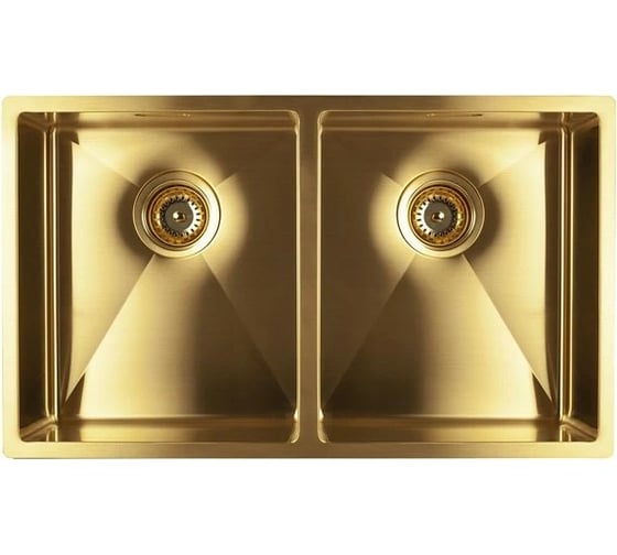Изображение товара Мойка IDDIS Edifice нержавеющая сталь, универсального монтажа, матовое золото 745x440 EDI75B2i77