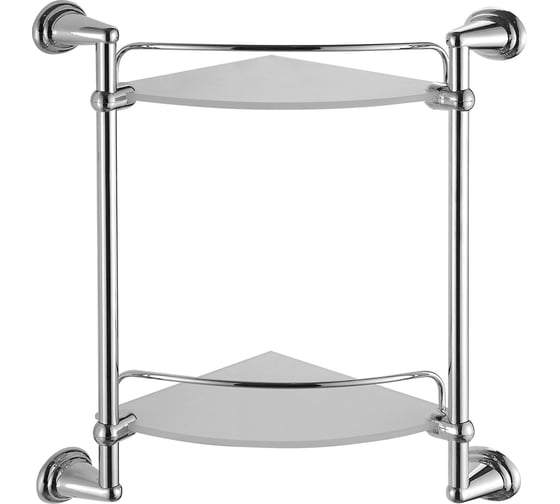 Изображение товара Полка стеклянная 2-ярусная угловая FASHUN 250/250 мм арт. A1507-2