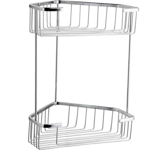 Изображение товара Подвесная полка для ванной комнаты FASHUN двухсекционная, SUS201, хром A335-1