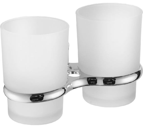 Изображение товара Держатель с 2-мя стаканами FASHUN стекло, для зубных щеток A1908