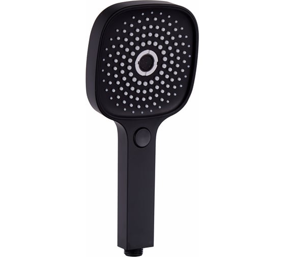 Изображение товара Ручная душевая лейка FASHUN квадратная, черный, ABS-пластик, 120x120 мм A014-7