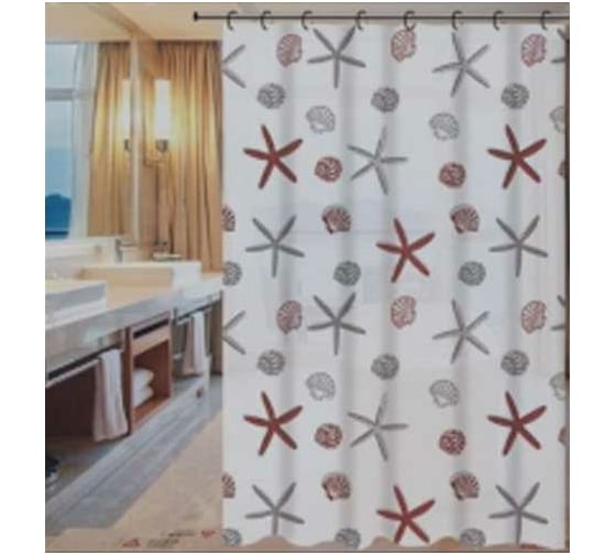 Изображение товара Занавеска FASHUN Peva/Полиэтилен 180cm/180cm рисунок A8810