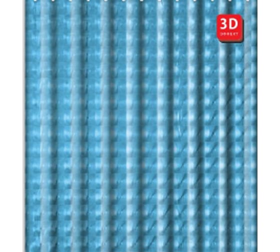 Изображение товара Занавеска FASHUN 3D Peva/Полиэтилен 180cm/200cm голубой A8752