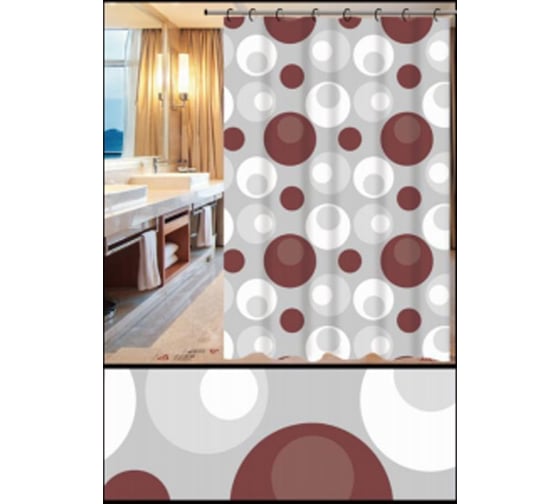 Изображение товара Занавеска FASHUN Peva/Полиэтилен 180cm/180cm рисунок A8809