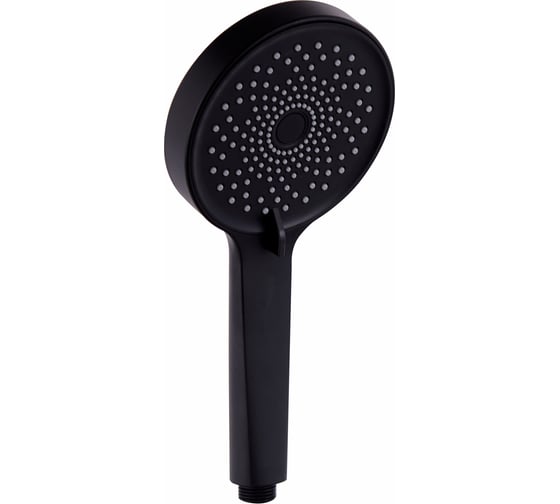 Изображение товара Ручная душевая лейка FASHUN круглая, черная, ABS-пластик, D=125 мм A012-7