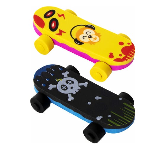 Изображение товара Фигурный ластик Пифагор Скейт, 57x32x11 мм, ассорти 222481