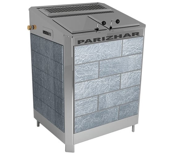 Изображение товара Электрокаменка с генератором перегретого пара VVD ЭП ГПП 10 кВт/380 ПАРиЖАР облицовка т/хл антик, два места 9594