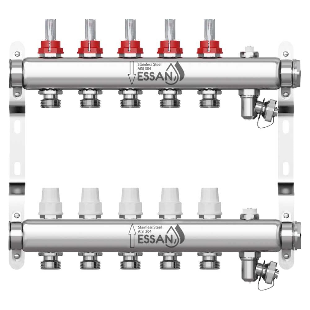 Изображение товара Коллекторная группа ESSAN GROUP802 нержавейка, 1"x3/4" EK 5 выходов, с расходомерами 180222505-77 Изображение товара Коллекторная группа ESSAN GROUP802 нержавейка, 1"x3/4" EK 5 выходов, с расходомерами 180222505-77