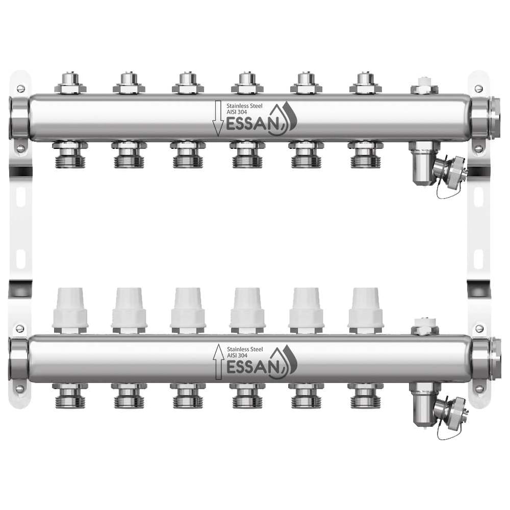 Изображение товара Коллекторная группа ESSAN GROUP803 нержавейка, 1"x3/4" EK 6 выходов, без расходомеров 180322506-77