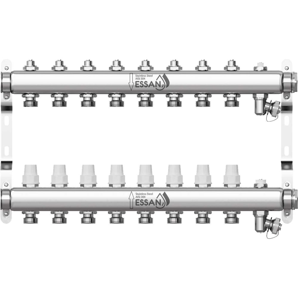 Изображение товара Коллекторная группа ESSAN GROUP803 нержавейка, 1"x3/4" EK 8 выходов, без расходомеров 180322508-77