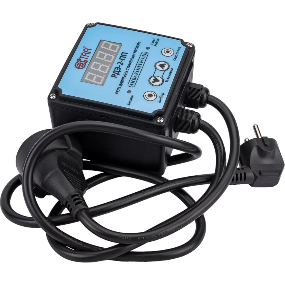 Изображение товара Реле давления воды электронное с плавным пуском для насоса EXTRA АКВАКОНТРОЛЬ РДЭ-2-10-2,5-ПП