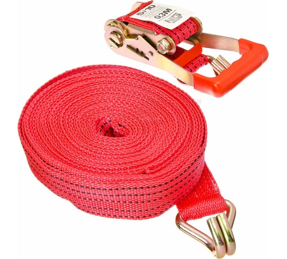 Изображение товара Стяжка груза с храповиком NEW GALAXY 230 мм, 12 м, шир. ленты 55 мм, 5000/10000 кг 746-034