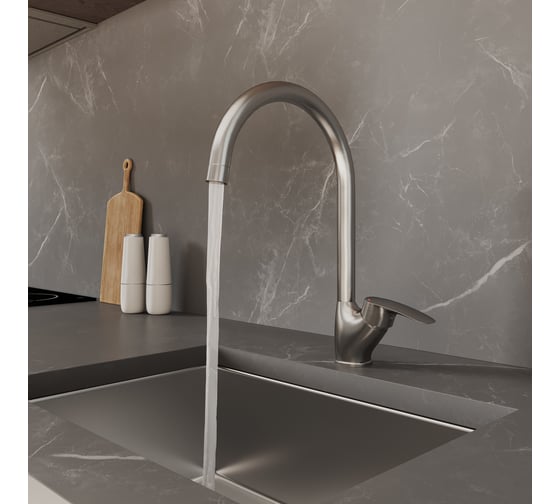 Изображение товара Смеситель для кухни Milardo Rora сатин RORBN0JM05