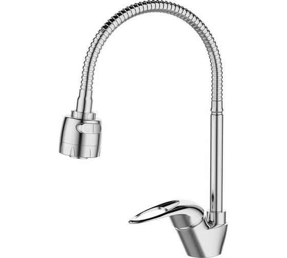 Изображение товара Смеситель для кухни Milardo Meal с гибким изливом и душевой насадкой, глянцевый хром M05SB2FM05