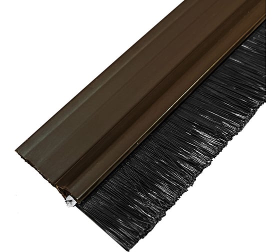 Изображение товара Полосовая щетка с профилем Mebax пластик, нейлоновая 41(16)х(5x5)х1000 Черная/коричневый, на клеевой основе 00-00002381