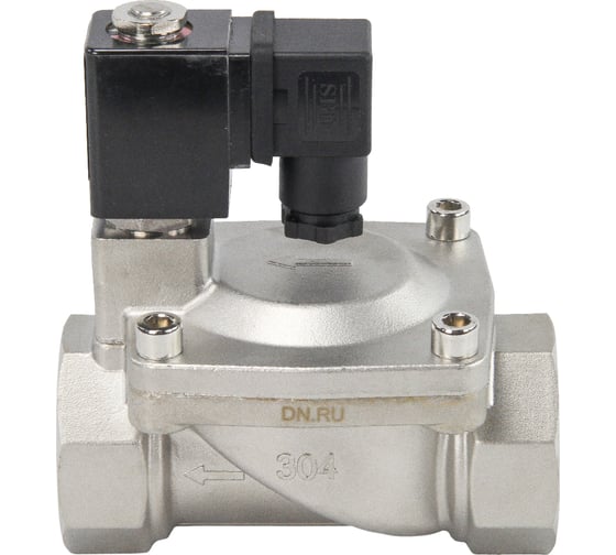 Изображение товара Клапан электромагнитный DN.ru VS2W-401N-PU-NC Ду40 Ру16 сталь, пилотный, NBR, 220В AC D130-01281