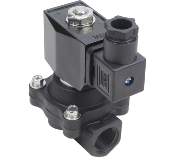 Изображение товара Клапан электромагнитный DN.ru VS2W-503N-NC Ду32 Ру5 пластик, прямого действия, 24В DC D130-01468