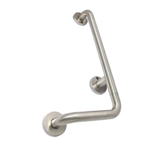 Изображение товара L-образный поручень Hafele нержавеющая сталь, 320x720 мм 980.78.434