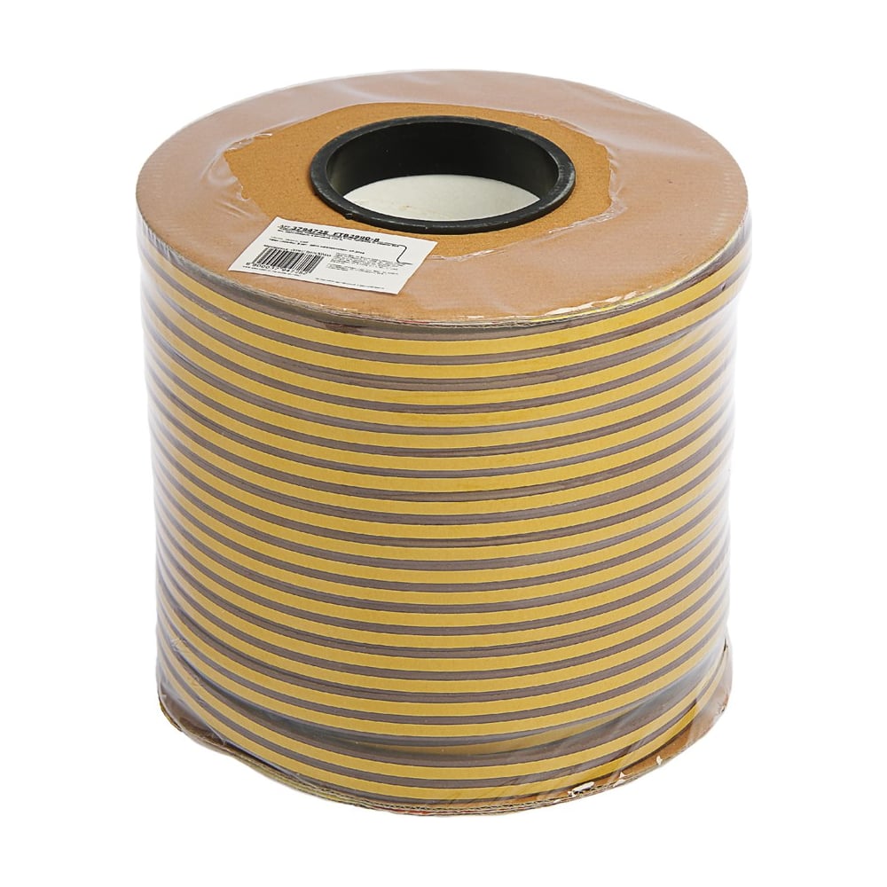 Изображение товара Уплотнительная самоклеящаяся лента EPDM P-профиль 9x5,5 мм коричневая 100 м