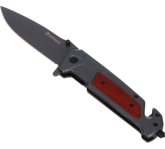 Изображение товара Туристический складной нож ЕРМАК 23.5см, нержавеющая сталь, дерево118-176