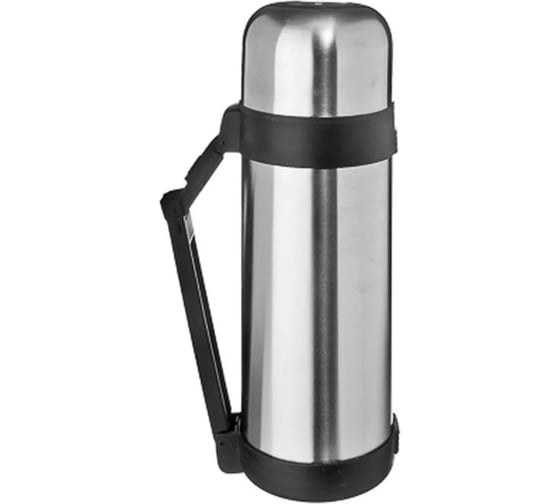 Изображение товара Металлический термос с широким горлом VETTA Туристический 1.5л, серебристый 841-060