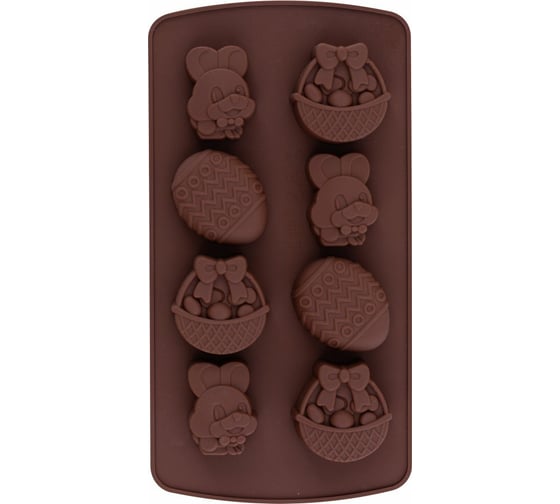 Изображение товара Силиконовая форма для шоколадных конфет МУЛЬТИДОМ Пасхальное настроение 21x10.5x2.5 см VL80-504