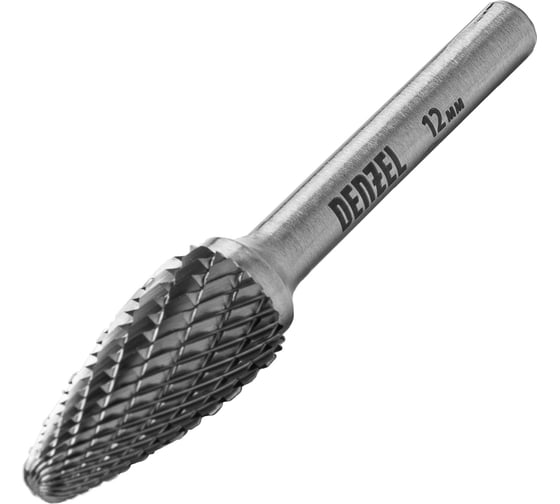 Изображение товара Бор-фреза по металлу твердосплавная параболическая, тип F, 12 мм Denzel 72044