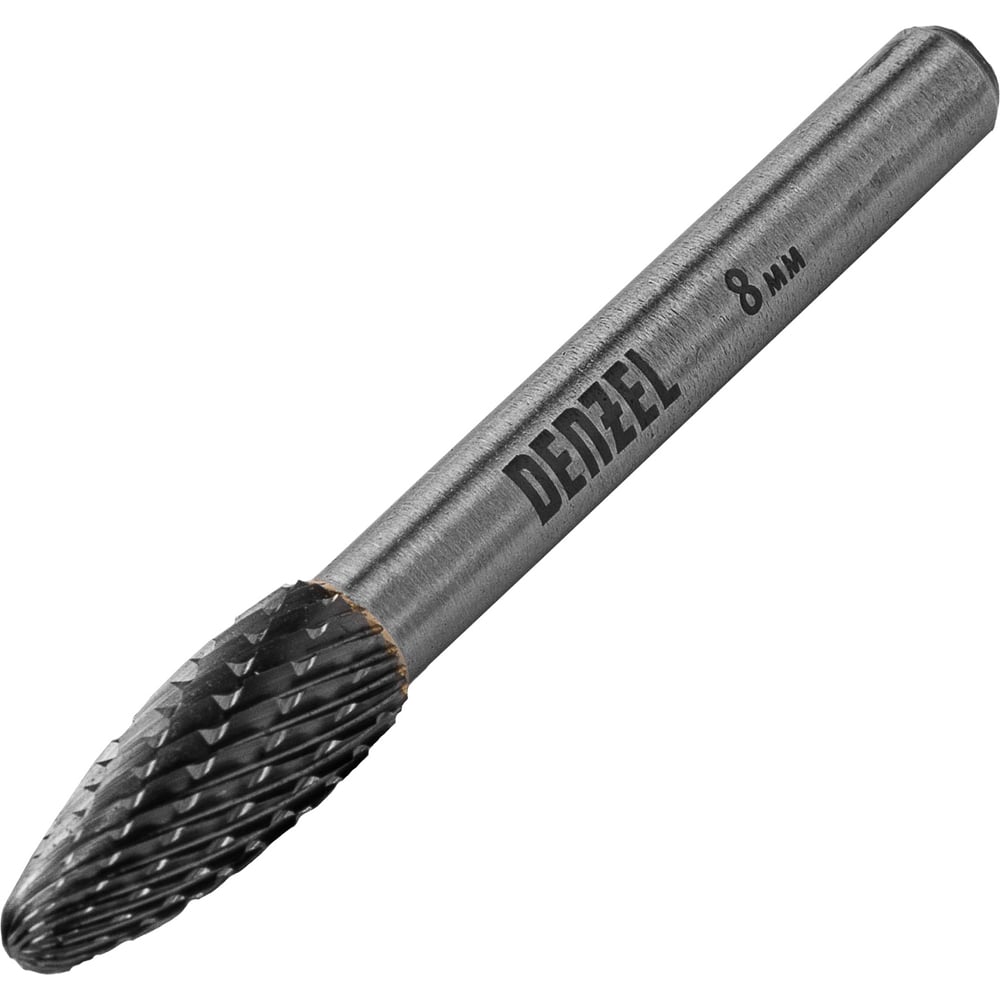 Изображение товара Бор-фреза твердосплавная эллипсообразная тип H 8 мм Denzel 72061