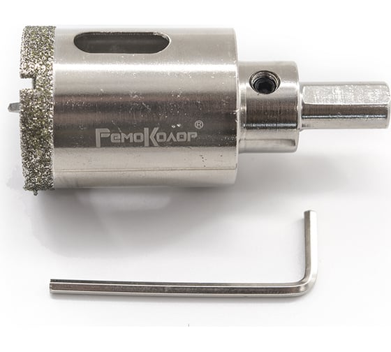 Изображение товара Коронка алмазная по стеклу и керамограниту 50x67 мм, с центрирующим сверлом РемоКолор 35-4-450