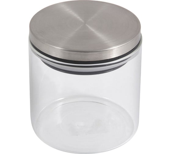 Изображение товара Стеклянная банка для сыпучих продуктов с крышкой из нержавеющей стали Mallony OCEANO 0.3 л 004458