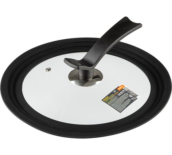 Изображение товара Универсальная крышка из закаленного стекла с рукоятsoft-touch Mallony VETRO-SPECIAL мультиразмер 24/26/28 см 007421