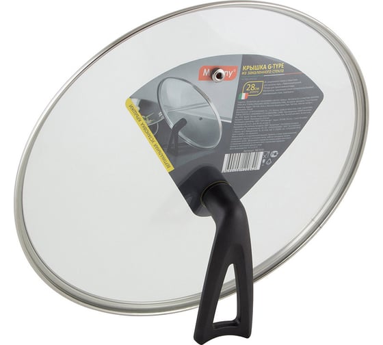 Изображение товара Крышка с бакелитовой ручкой Mallony G-type VETRO-SPECIAL закаленное стекло, 28 см 987035