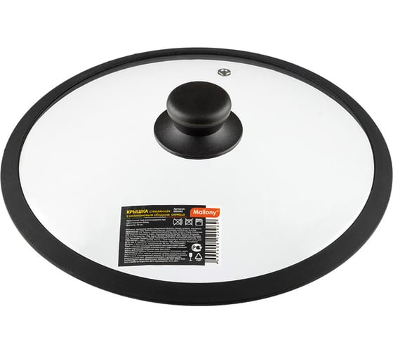 Изображение товара Стеклянная крышка с силиконовым ободком Mallony CAPPELLO, 26 см, силиконовая ручка 003545