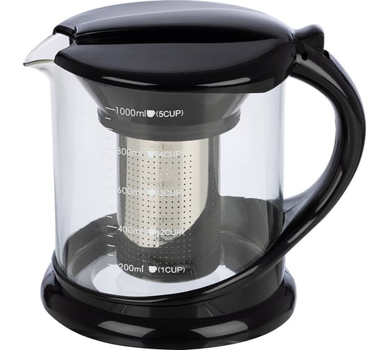 Изображение товара Заварочный чайник с пластиковой ручкой и фильтром из нержавеющей стали Mallony DECOTTO-1000 1 л 910108