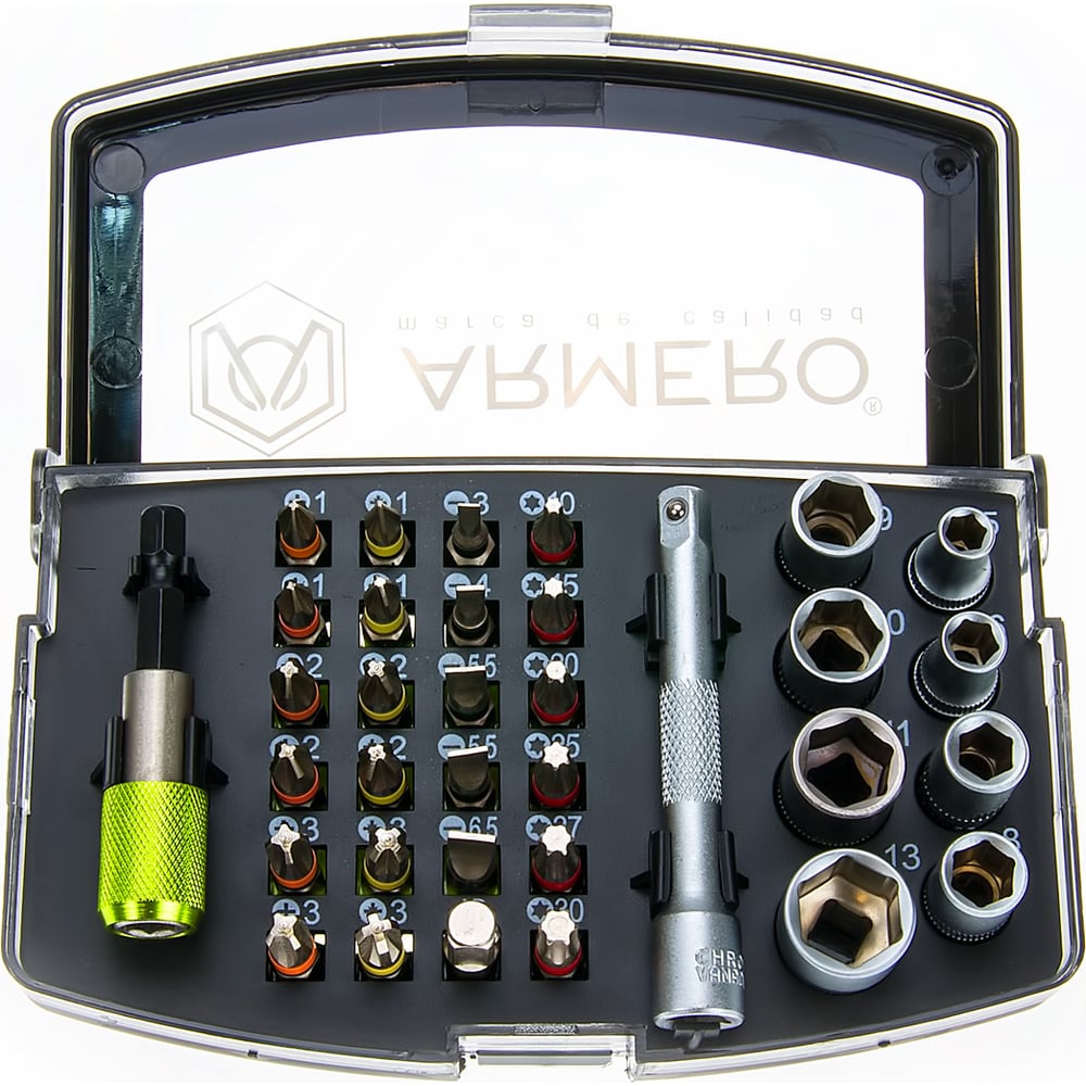 Изображение товара Набор бит и насадок A440/034, 34 шт Armero AK40-034