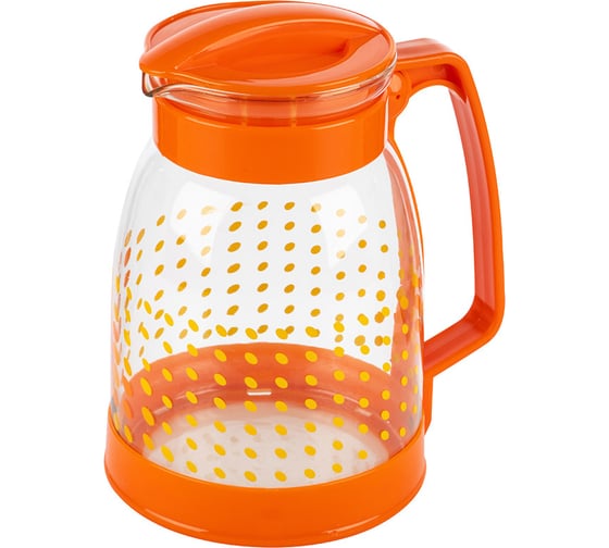 Изображение товара Кувшин из жаропрочного стекла с пластик ручкой Mallony BROCCA-1800 1.8 л, оранжевый 910115