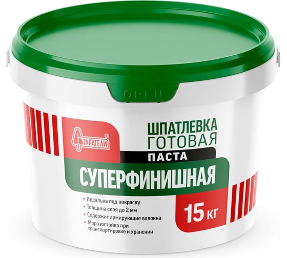 Изображение товара Шпатлевка полимерная готовая Старатели Суперфинишная паста 15 кг 3277/3560